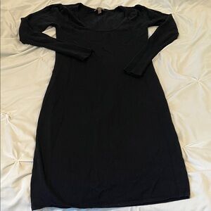 Mango Classic Black Long Sleeve Dress
